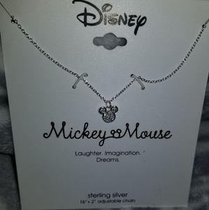 Disney Mickey Mouse Sterling Silver Necklace